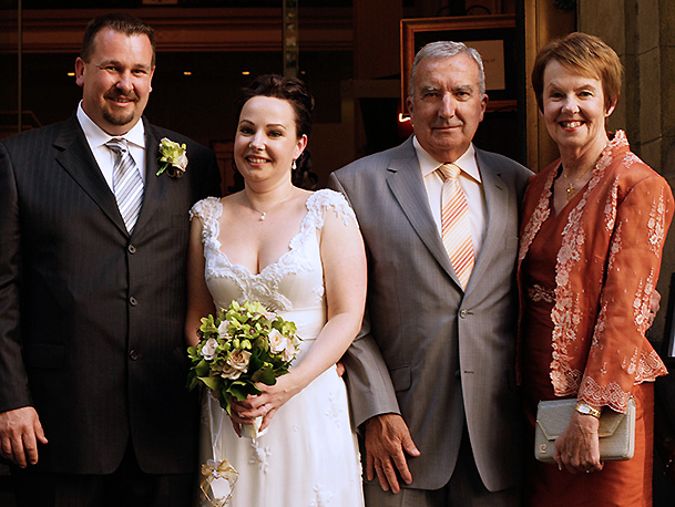 My sister Sherryn, Jon, Mum and Dad
