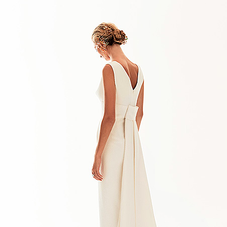 ‘Empress’ gown in textured silk crepe