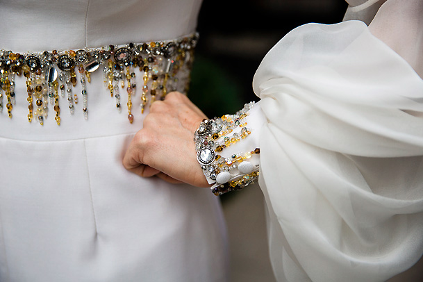 Kate Atkinson sleeve detail - Julie Goodwin Couture Melbourne couturier