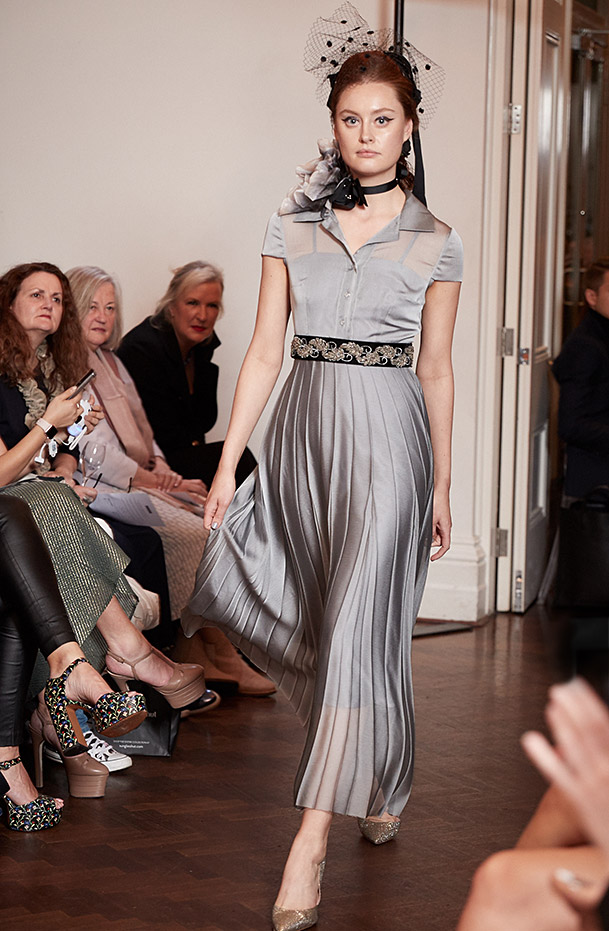 Grace dress with pleats - Julie Goodwin Couture Melbourne couturier