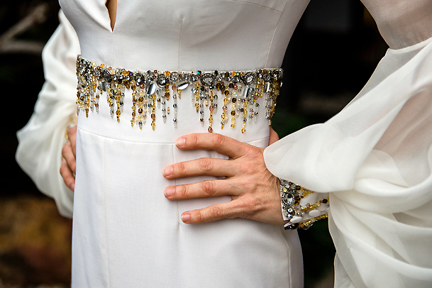 Kate Atkinson - beading detail - Julie Goodwin Couture Melbourne couturier