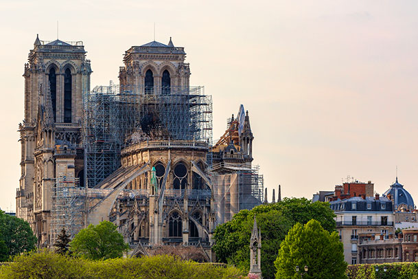 Notre Dame Cathedral in Paris after the fire - Julie Goodwin Couture