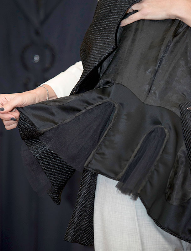 Closeup of inside of a Julie Goodwin jacket