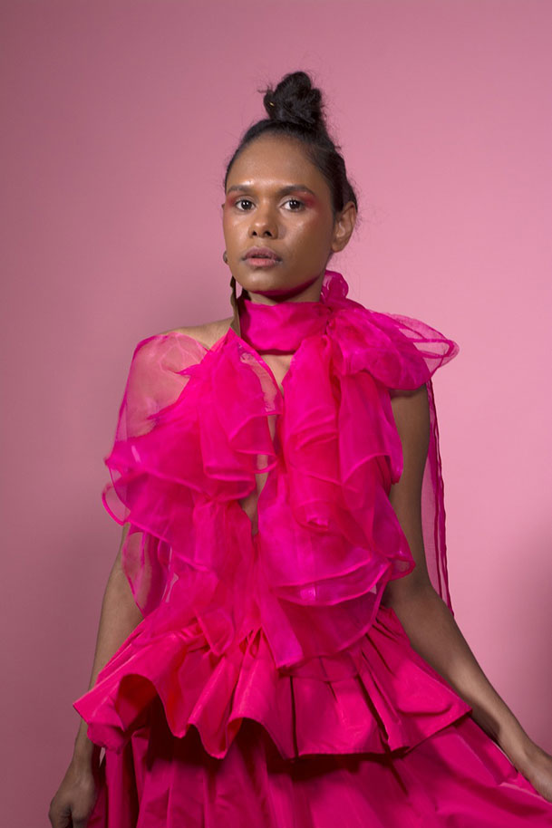 Pink dress by Navada Duffy